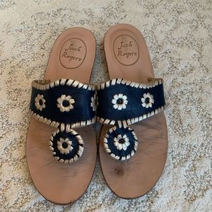 Jack Rogers Navy/Gold Sz 5